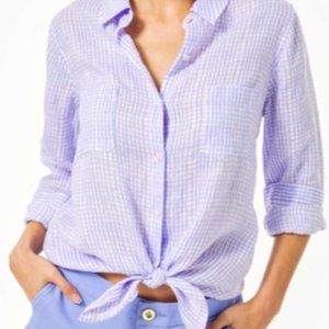 ISO Lilly Pulitzer Sea View Lilac Verbena Gingham